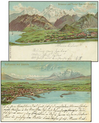 Bestand mit über 300 Ansichtskarten u. Lithos, vieles aus dem Kanton ...