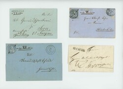 1836/67, SEEBERG (BE): Kleine Spezialsammlung von acht Belegen mit ...