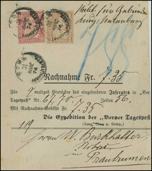 1864/1908: Partie mit 33 Belegen Sitz. Helvetia, meist einfache ...