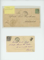 1864/1908: Partie mit 33 Belegen Sitz. Helvetia, meist einfache ...