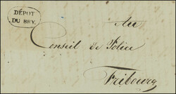 1839: DÉPOT DU BRY., zwei klar ausgeprägte Abschläge des Ovalstp. ...