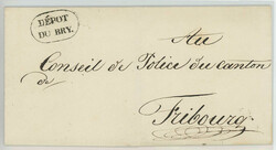 1839: DÉPOT DU BRY., zwei klar ausgeprägte Abschläge des Ovalstp. ...