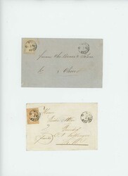 WALLISELLEN, 1860/68: Gutes Lot mit fünf Belegen, dabei drei ...