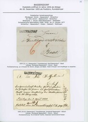 BASSERSDORF, 1839/48: Vier archivfrische "Vorphilabriefe" je mit ...
