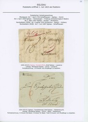 EGLISAU, 1826/49: Drei Vorphilabriefe, dabei Portobrief nach Lausanne ...