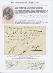 KLOTEN, Juli 1799: Zwei seltene Österreichische Feldpostdokumente ...