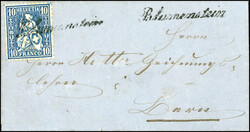 10 Rp. blau, farbfr. u. gut gezähnt, sauber u. übergehend entw. mit ...