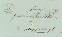 1852/1910: Kleines St. Galler-Mixedlot mit 14 Belegen. Dabei zwei ...