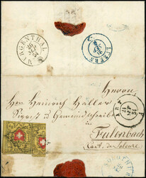 1854, Rigiberg / Arth; senkrechte Rayon II - Halbierung mit ...