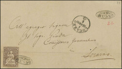 1858/63, Tessiner Strahlenstempel: Lot mit drei vollständigen ...