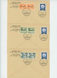 1955: Technik und Landschaft, vollständige Serie von 11 Marken (je ...