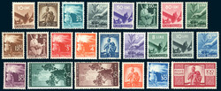 1945/48 - Democratica, serie completa (543/565), gomma originale ...
