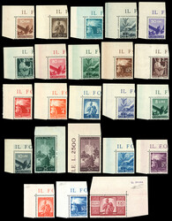 1945/48 - Democratica, serie completa (543/565), tutti angolo ...