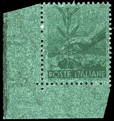 1945 - 1 lira Democratica, inchiostrazione anomala su tutto il ...