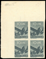 1946 - 10 lire ardesia Democratica, falso per posta di Milano, non ...