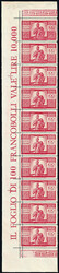 1946 - 100 lire Democratica, II lastra, dent. 14 1/4 x 14 1/4, doppia ...
