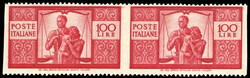 1946 - 100 lire Democratica, II lastra, dent. 14 1/4, carta bianca, ...