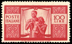 1946 - 100 lire Democratica, II lastra, dent. 14 x 13 1/2, carta ...