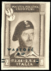 POSTA AEREA 1946 - 5 zl. su 2 zl. non dentellato (2), nuovo, senza ...