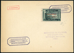 GOVERNO DI LONDRA 1954 - 45 g. soprastampa vermiglio (7), perfetto, ...