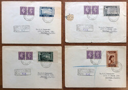CORPO POLACCO 1946 - Quattro buste raccomandate in affrancatura mista ...
