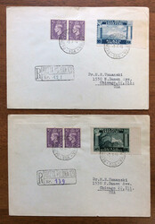 CORPO POLACCO 1946 - Quattro buste raccomandate in affrancatura mista ...