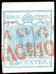 CASALMAGGIORE, Rd rosso punti R3 - 45 cent. (10n), perfetto, usato ...