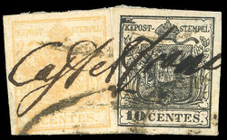 CASTELFRANCO, grafico a penna, non catalogato - 5 cent. e 10 cent. (1 ...