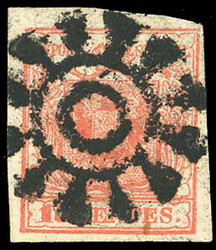 CHIAVENNA, muto punti R5 - 15 cent. rosso, I tipo (3), perfetto, ...