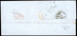 1856 - SARDEGNA, punti 9 - 20 cent. (15), perfetto, su lettera da ...