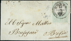 CORNA, C1 punti 12 - 15 cent. marca da bollo tipografica (3), ...