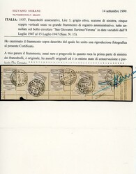 1947 - 3 lire Istituto Assicurazioni , I parte (15), cinque coppie, ...
