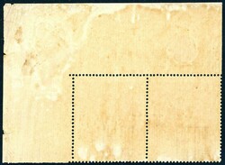 1874 - 10 cent. ocra arancio (1), coppia orizzontale, angolo di ...