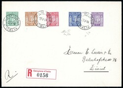 CAMPIONE D'ITALIA 1944 - Stemma, serie completa della I tiratura, ...