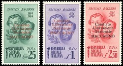 MACCAGNO 1945 - Fratelli Bandiera, serie completa soprastampata, non ...