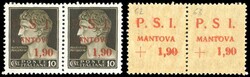 MANTOVA 1945 - 1,90 lire su 10 cent., soprastampa recto-verso, senza ...