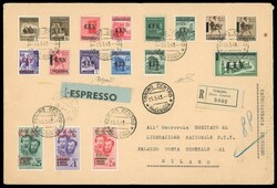 TORINO 1945 - Soprastampati, serie completa (Unificato 1/10,11A ...