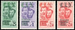 TORINO 1945 - Fratelli Bandiera, 25 e 50 cent. soprastampa verde ...