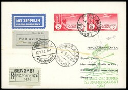 POSTA AEREA 1932 - 5 lire Soggetti Africani (A11), coppia perfetta, ...