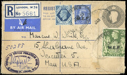 OCCUPAZIONE BRITANNICA M.E.F. 1953 - 2 1/2 p. e 2/6 s. soprastampati ...