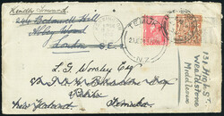 GRAN BRETAGNA/NUOVA ZELANDA 1933 - Redirected with additional franking