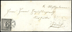 SVIZZERA CANTONALI ZURIGO 1845 - 6 rp., fondo a linee verticali (9A), ...