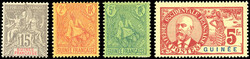 COLONIE FRANCESI-GUINEA 1900/1907 - 15 cent. (Yv.15), 2 fr. (31), 5 ...
