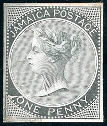 JAMAICA-BRITISH COLONIES 1860 - 1 p. Regina Vittoria (1), prova di ...