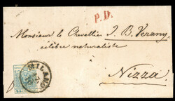 SARDEGNA CONTEA DI NIZZA 1853/1869 - Insieme di undici lettere: ...