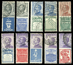 REGNO D'ITALIA PUBBLICITARI 1924 - Dieci esemplari differenti usati
