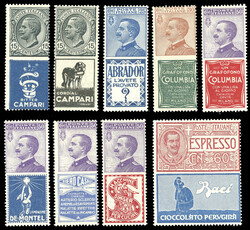 REGNO D'ITALIA PUBBLICITARI 1924 - Piccolo insieme di francobolli ...