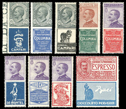 REGNO D'ITALIA PUBBLICITARI 1924/25 - Piccolo insieme di esemplari ...