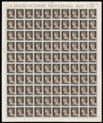 C.L.N. MANTOVA 1945 - I primi 4 esemplari dell'emissione in fogli di ...