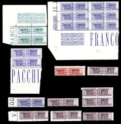 TRIESTE A PACCHI POSTALI 1949/53 - Bell'insieme di francobolli nuovi ...